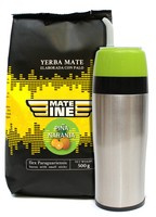 Zestaw Yerba Mate Mateine Pina Naranja 500g + Yerbomos  Drive do Auta
