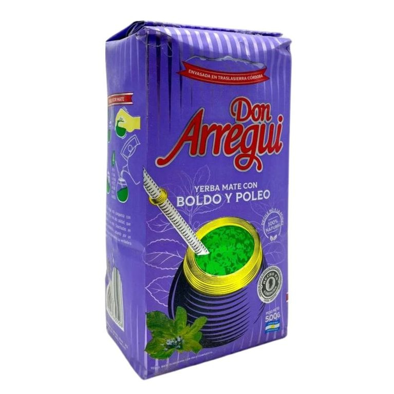 Yerba Mate Don Arregui con Boldo y Poleo 500g, 0.5 kg