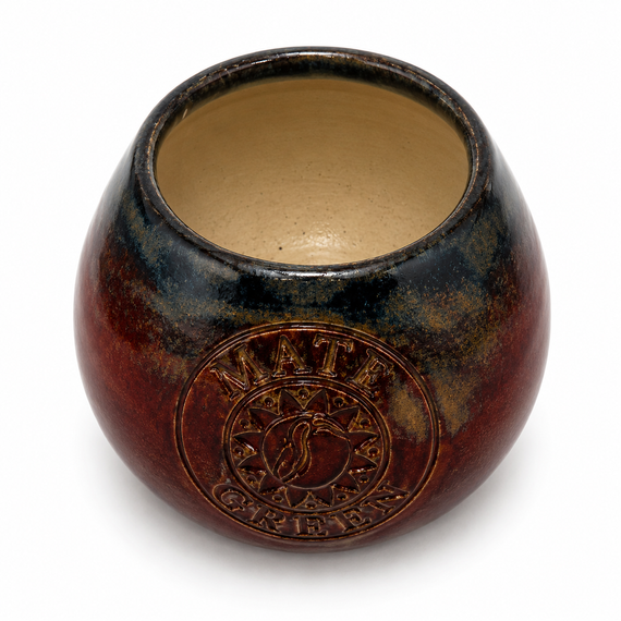 Naczynko do yerba mate Mate Green toczone na kole, ceramika handmade ~250 ml