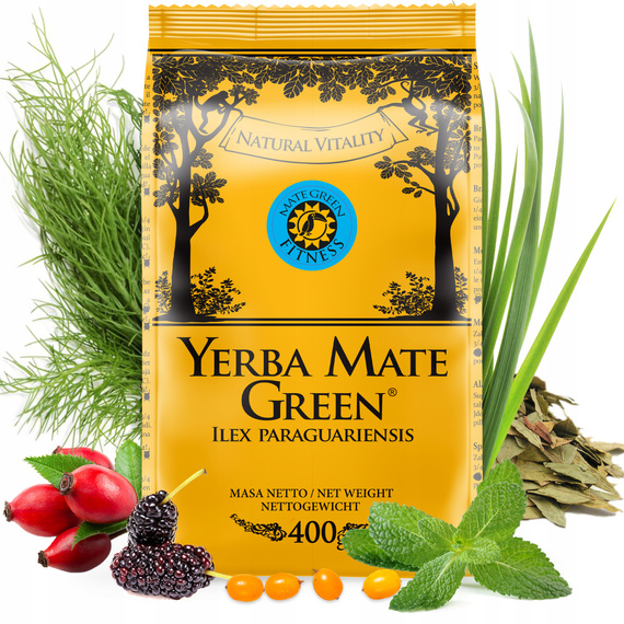 Zestaw Startowy Yerba Mate Zielona Mięta Orzeźwiająca Matero Bombilla 400g