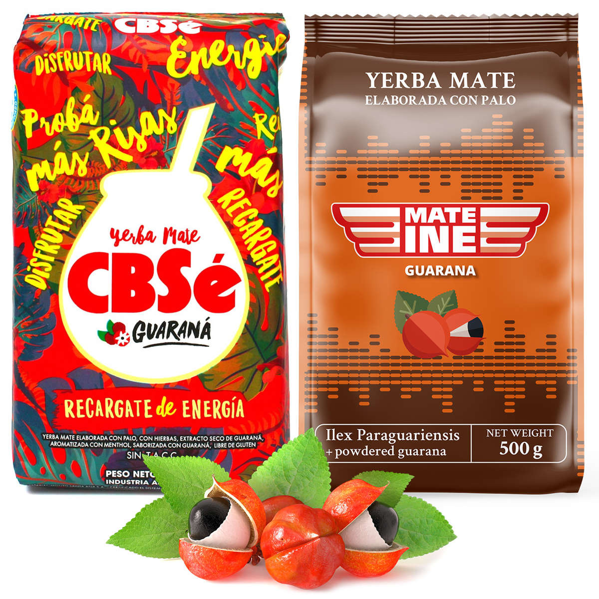 Yerba Mate CBSe ENERGIA MATEINE GUARANA 2x500g, 1 kg