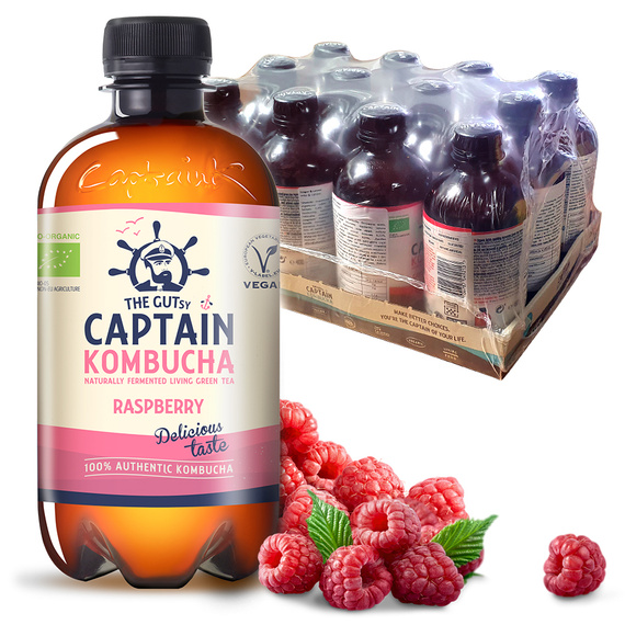 Captain Kombucha Raspberry 12x 400ml Zgrzewka
