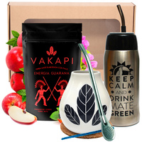Zestaw NA PREZENT Yerba Mate Vakapi Energia Guarana 500g Yerbomos Bombilla Matero