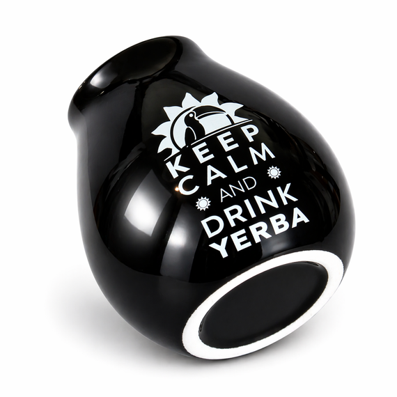 Matero Ceramico LUKA NEGRO 350 ml z logo MATE GREEN