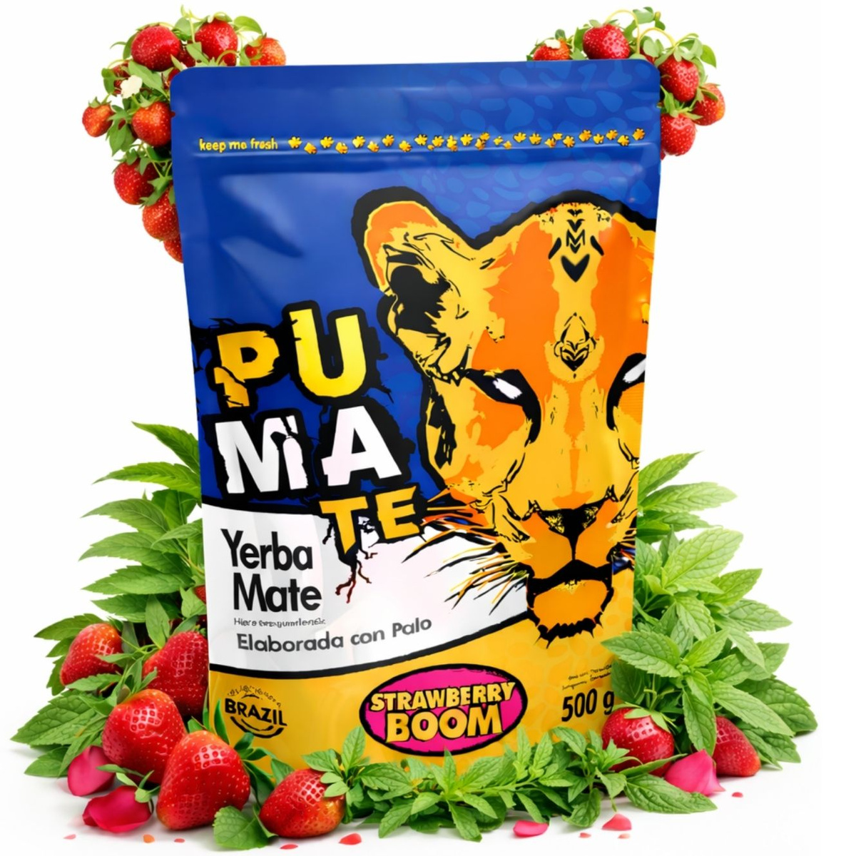 Yerba PumaTe Strawberry Boom 500g, 0.5 kg