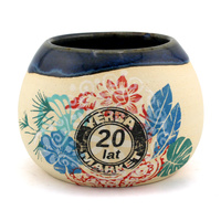 Jubileuszowe naczynko do yerba mate 20 LAT ceramika handmade ~230ml