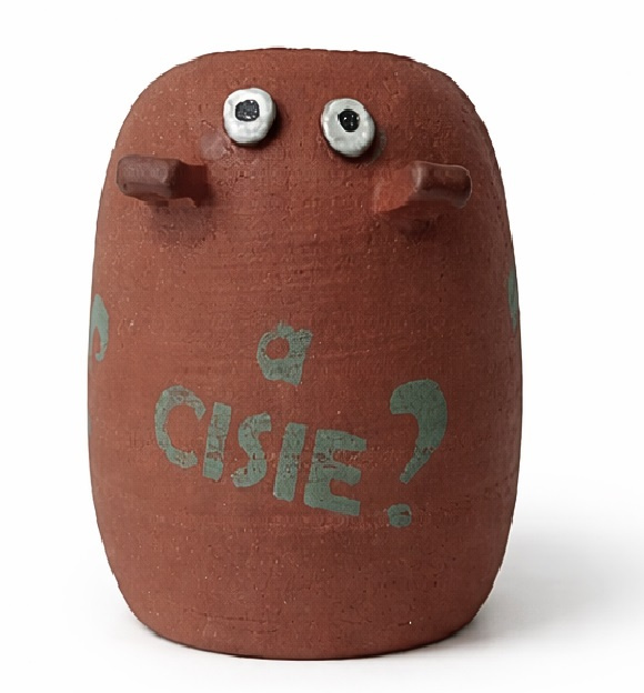 Ceramiczne matero handmade w kształcie misia "chceMIŚ" ~250ml (toczone na kole garncarskim), 0.3 kg