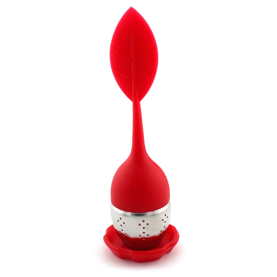 Zaparzacz do herbaty, yerba mate, ziół z rączką w kształcie liścia