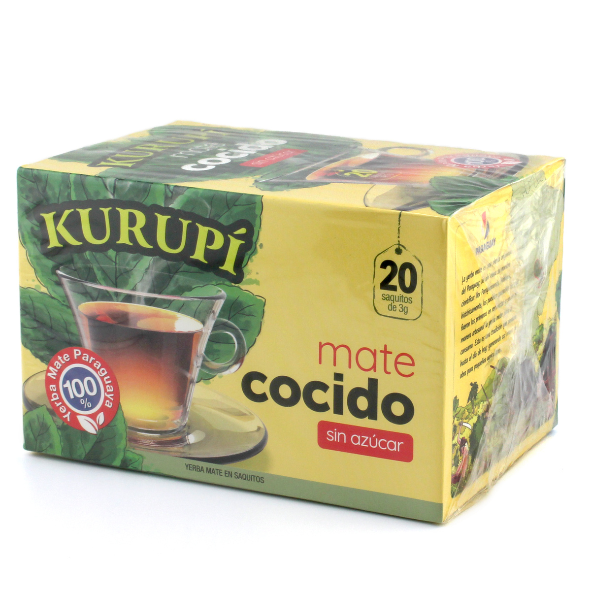 Yerba Mate Kurupi Cocido Tradicional - saszetki 20 x 3g, 0.09 kg
