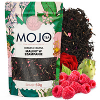 Herbata czarna Mojo Tea Maliny w Szampanie