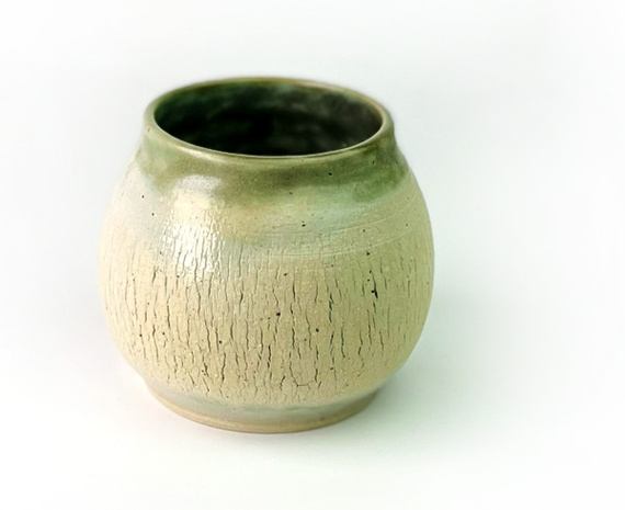 Matero ceramiczne do yerba mate Spękana Ziemia, rękodzieło, 225 ml. 