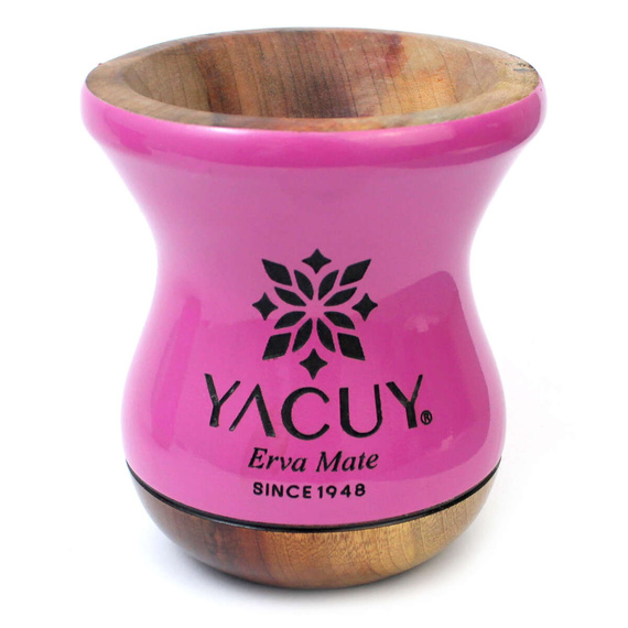 Naczynie do Yerba mate Chimarrao Yacuy Cuia De Madeira Imbuia 200-220 ml - amarantowa