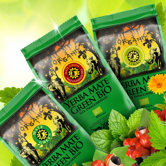 Zestaw Yerba Mate Green MIX BIO 3x 200g Guarana Despalada Limao