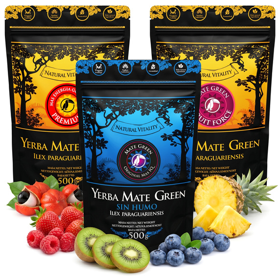 Zestaw Yerba Mate Green 3x500g – ORZEŹWIAJĄCE TERERE