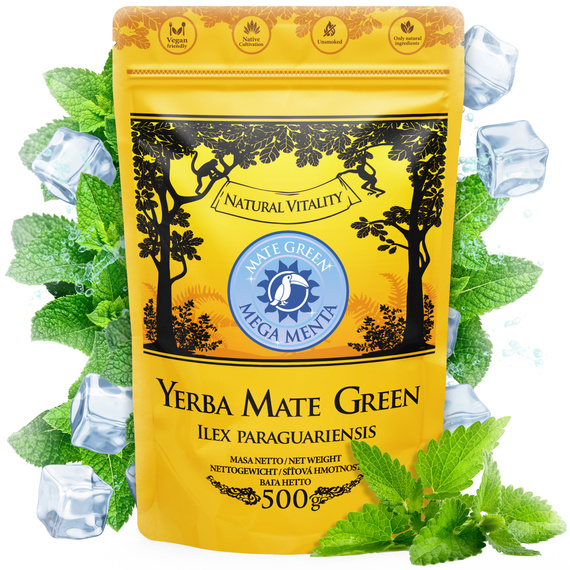 Yerba Mate Green Mega Menta - 500 g brak etykiety na opakowaniu