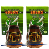 Zestaw yerba mate dla Dwojga Funkcjonalny Colon Menta Boldo 2 x 250 g Akcesoria