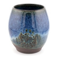 Matero ceramiczne toczone na kole Torpedo Azul ok. 350 - 430 ml