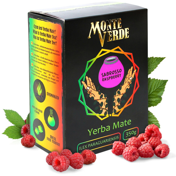 Yerba mate Monte Verde SABROSO RASBERRY 350g w pudełku