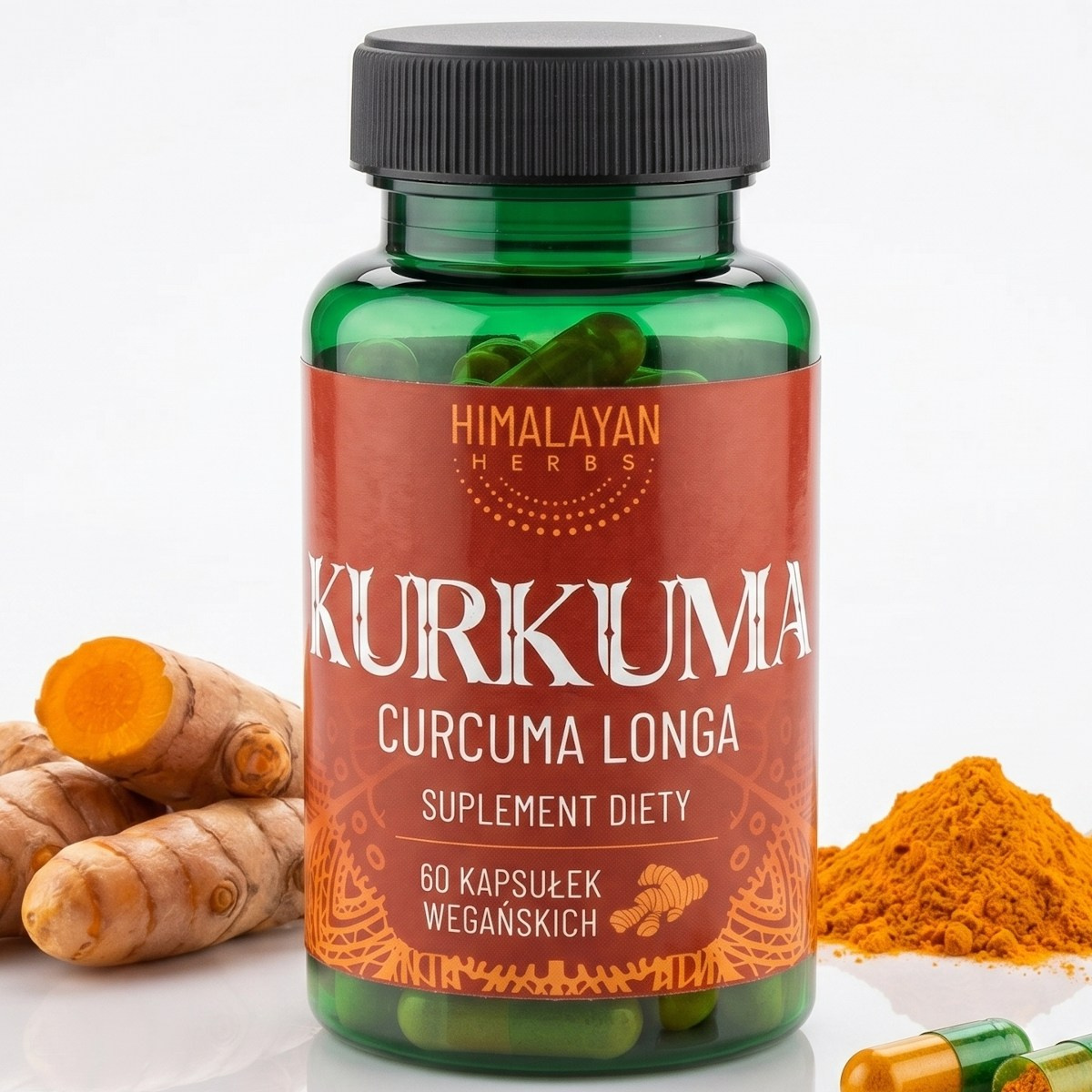 Kurkuma Ostryż długi Kurkumina - Suplement diety 60 kaps., 0.15 kg