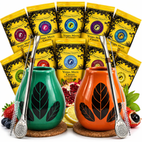 Zestaw Yerba Mate 10x50g + 2x Luka Hoja + 2x Bombilla LIZA