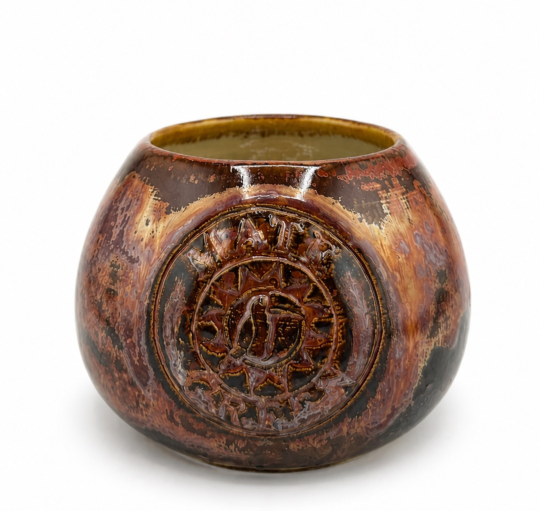 Naczynko do yerba mate Mate Green toczone na kole, ceramika handmade ~250 ml, 0.25 kg