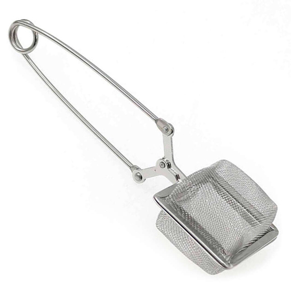 Zaparzacz do herbaty, ziół, yerba mate typu kleszcze - sitko z długą rączką