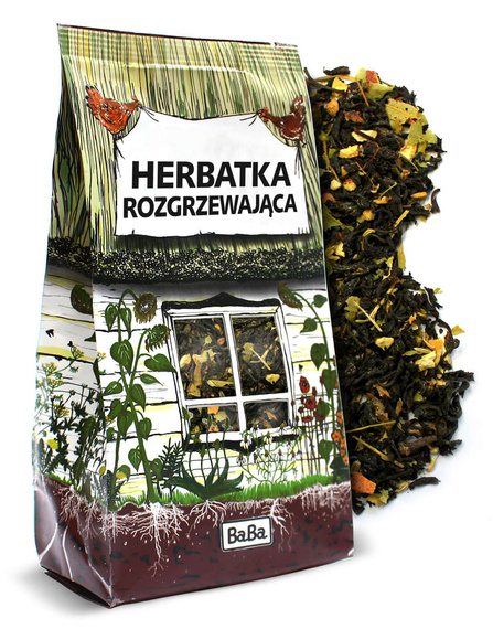 Herbatka Rozgrzewająca 100g w zestawie z metalowym zaparzaczem 