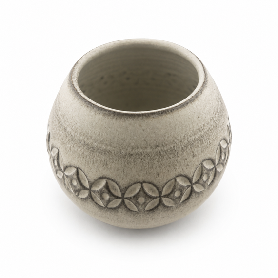 Naczynko do yerba mate toczone na kole, ceramika handmade 400ml