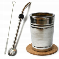 Matero PALO SANTO XL + Bombilla INOX Yerba mate