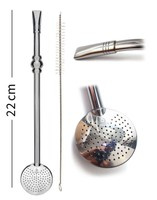 Bombilla PREMIUM INOX Bomba 25 cm Garibaldi Bombas Para Mate + SZCZOTECZKA