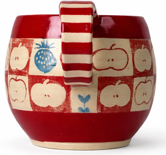 Ceramiczny kubek ręcznie robiony "Sad jabłkowy" 450ml