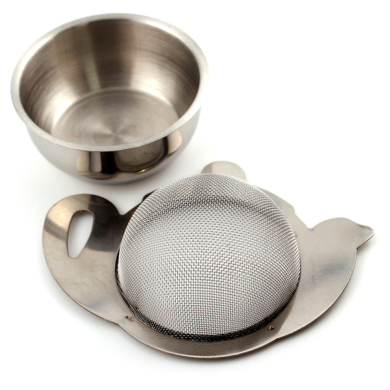 Zaparzacz do herbaty, ziół sitko w kształcie imbryka z podstawką