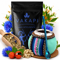 Yerba Mate Vakapi Mas Inteligente 500g Tykwa Capybara Bombilla Zestaw