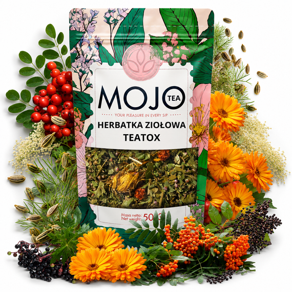 Zestaw 6 Herbat Funkcyjnych Mojo + Bombilla Prezent Relaks Zdrowie