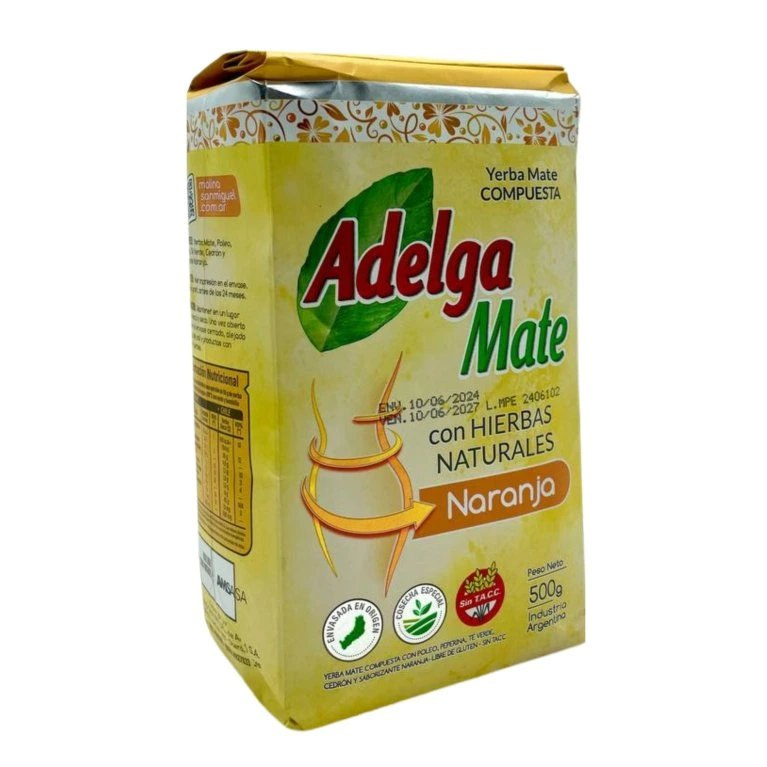 Yerba Mate Adelga Mate con Hierbas Naranja 500g - pomarańczowa, 0.5 kg