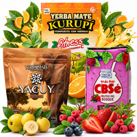 Zestaw Yerba Mate 3x500g Kurupi Fitness CBSe Frutos del Bosque Yacuy Marula