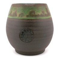 Matero ceramiczne toczone na kole Mate Green ok. 350 - 450 ml