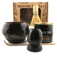 Zestaw Matcha Tea Set z ceramicznymi akcesoriami handmade w pudełku na prezent