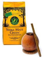 Zestaw Yerba Mate Green Cannabis Tykwa Naturalna Bombilla