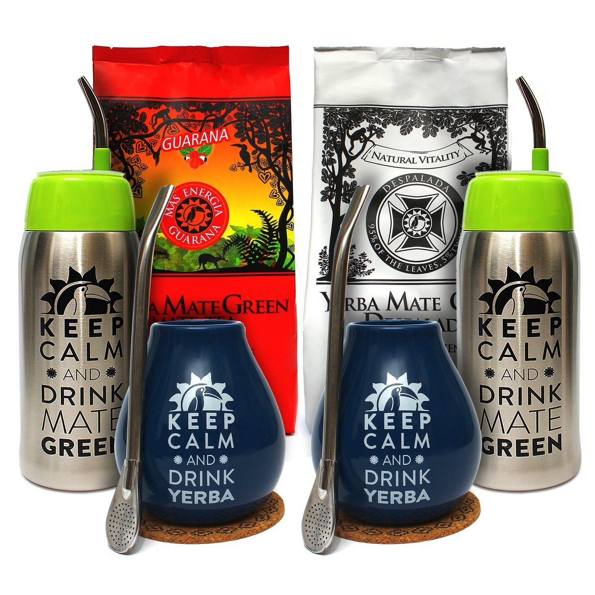 Mate Green Matermo Yerbomos 4.0 Green 580 Ml For Yerba Mate Tea 580 Ml, A Portable Accessory For Yerba Mate, Works Like A Thermos Flask With A Water