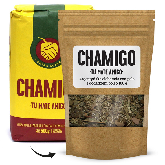 Argentyńska Yerba Mate Chamigo con Poleo 100g ziołowa i delikatna