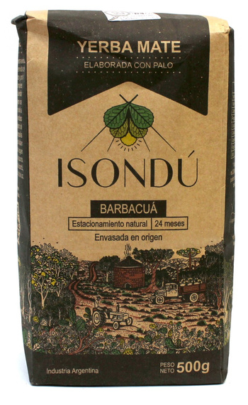 Argentyńska Yerba Mate Isondu Barbacua 500g kraftowa elaborada