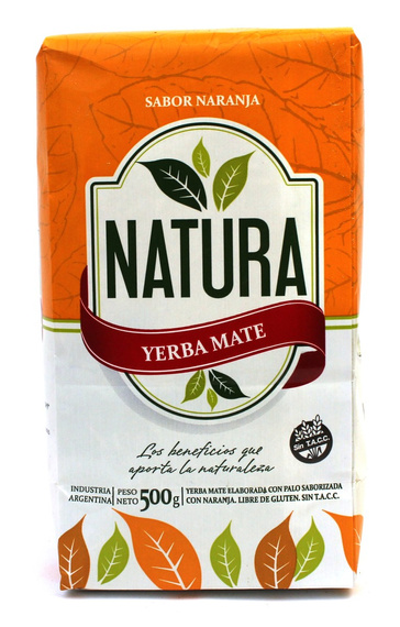 Argentyńska Yerba Mate Natura Sabor Naranja 500g - pomarańczowa