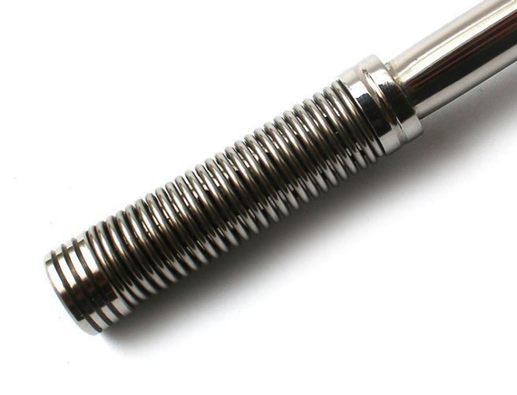 Bombilla Bortonaggio INOX 21 cm (złoty pierścień i ustnik, gaucho) sprężynka ze szczoteczką