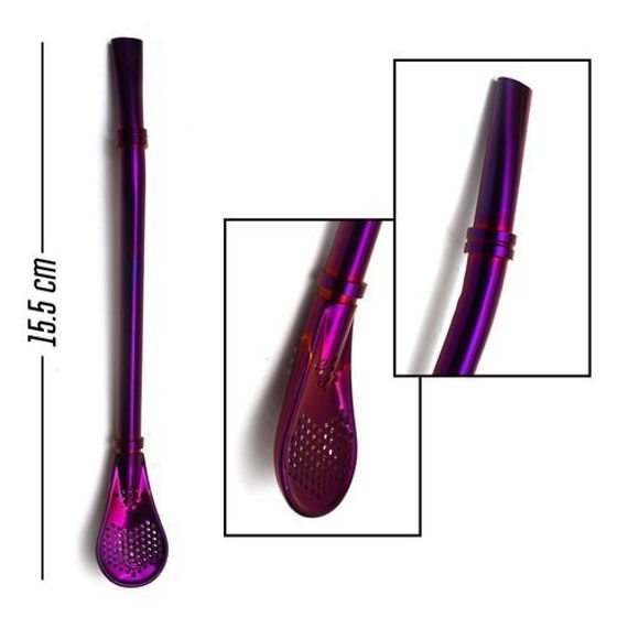 Bombilla La Mulata Al Promedio (Al 221) purple (dł. 15.5 cm), kolor fioletowy