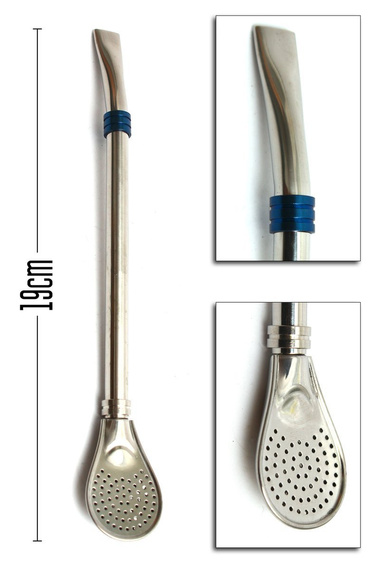 Bombilla Mercedes Blue (niebieski pierścień) - dł. 19 cm