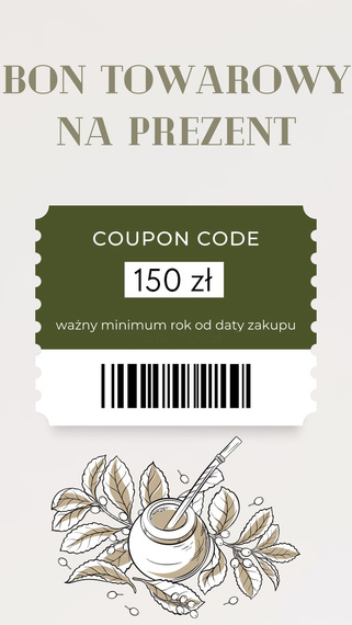Bon prezentowy towarowy 150 zł na wszystkie produkty
