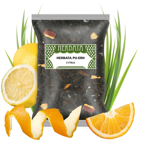 Herbata PU-ERH CYTRUS (z trawą cytrynową)