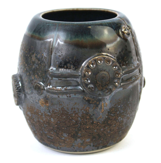 Kamionkowe matero Steampunk ~330 ml (toczone na kole garncarskim)	