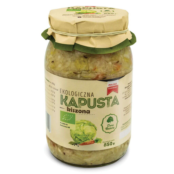 Kapusta kiszona 100% naturalna 850g - Dary Natury
